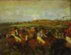 Edgar Degas. Gentlemen Jockeys before the Start.