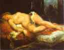 Eugène Delacroix. Odalisque Reclining on a Divan.