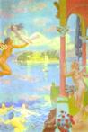 The Story of Psyche. Panel 2: Zephyr Transporting Psyche to the Island of...