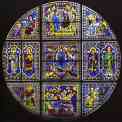 Duccio or Cimabue. Window Showing the Death, Assumption and Coronation of the Virgin.