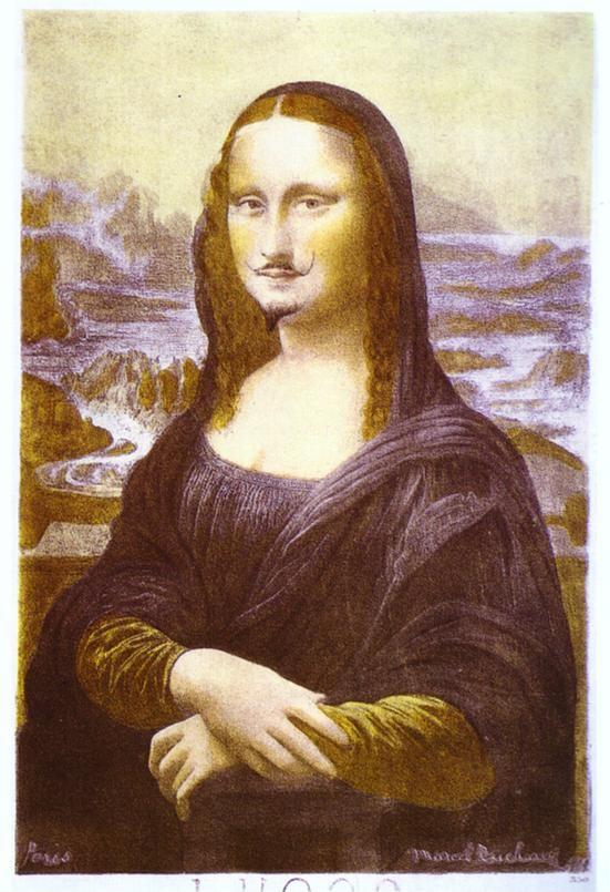 Marcel Duchamp. Reproduction of L.H.O.O.Q.