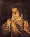 El Greco. Boy Lighting a Candle (Boy Blowing on an Ember).