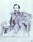 Pavel Fedotov. Portrait of Lieutenant Lvov.