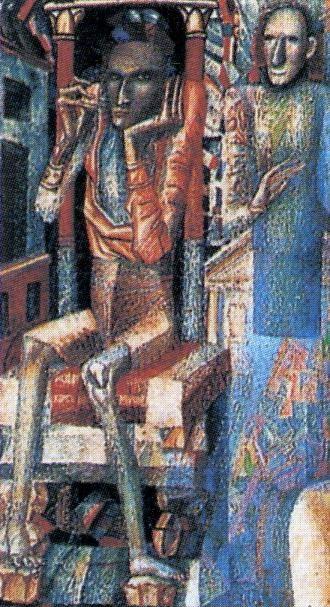 Pavel Filonov. Man and Woman. Detail.