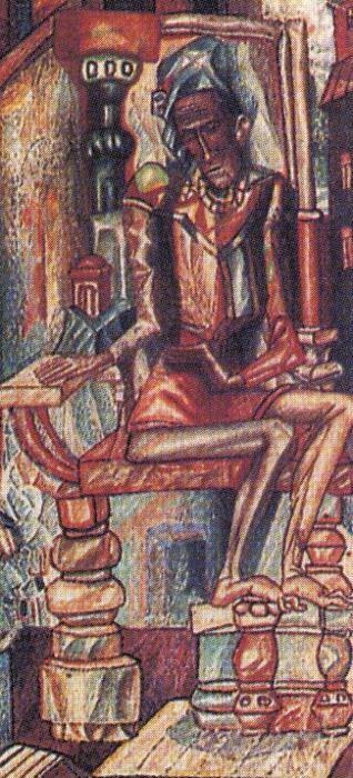 Pavel Filonov. Man and Woman. Detail.