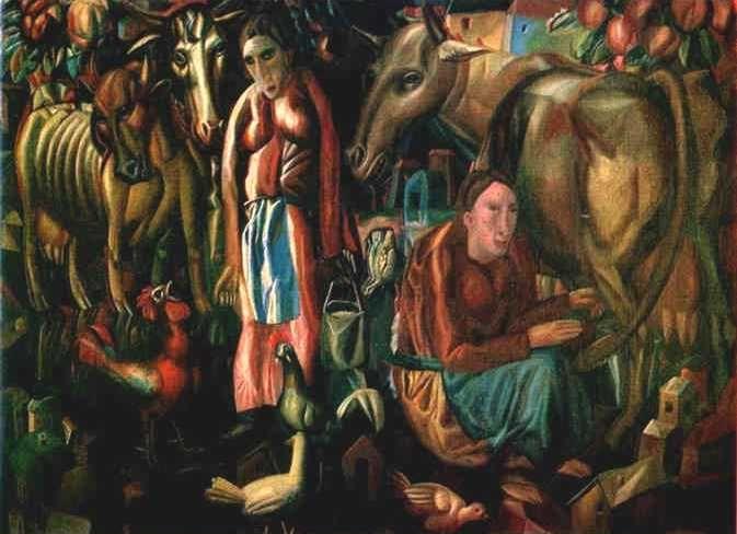 Pavel Filonov. The Dairy Women.