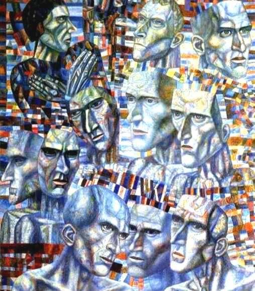 Pavel Filonov. Eleven Heads.
