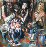Pavel Filonov. Three People at the Table.