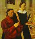 Jean Fouquet. Diptych de Moulin. Etienne Chavalier Presented by St. Stephen. Right panel.