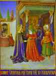 Jean Fouquet. Visitation. Miniature from the Book of Hours of Etienne Chevalier.