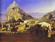 Grigory Gagarin. Kakhetia. Karaagach. The Headquaters of Nizhegorodsky Dragoon Regiment.