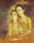Thomas Gainsborough. The Painter's Daughters, Margaret and Mary, Holding a Cat.