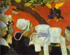 Paul Gauguin. Vision after the Sermon; Jacob Wrestling with the Angel.