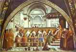 Domenico Ghirlandaio. The Confirmation of the Rule of the Order of St. Francis by Pope Honorius III. Detail.