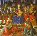 Domenico Ghirlandaio. Madonna and Child Enthroned with Four Angels, the Archangels Michael and Raphael, and St. Gusto and St. Zenobius.