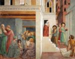 Benozzo Gozzoli. Birth of St. Francis, Prophecy of the Birth by a Pilgrim, Homage of the Simple Man.