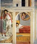 Benozzo Gozzoli. St. Francis Giving Away His Clothes, Vision of the Church Militant and Triumphant.