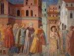 Benozzo Gozzoli. Renunciation of Worldly Goods and The Bishop of Assisi Dresses St. Francis.