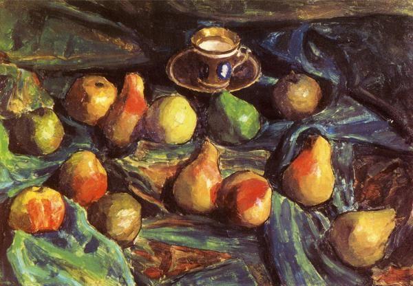Igor Grabar. Pears on Green Cloth.