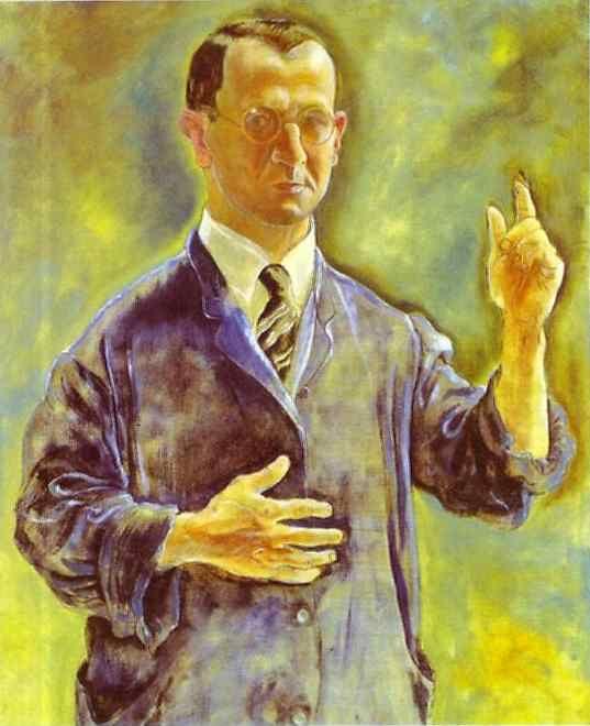 George Grosz. Self-Portrait, Warning.