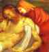 Matthias Grünewald. The Entombment. Detail.