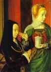 Jean Hey. Portrait Presumed to be of Madeleine of Burgundy Presented by St. Madeleine.
