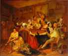 William Hogarth. The Tavern Scene. (A Rake's Progress).