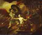 William Hogarth. Satan, Sin and Death.