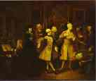 William Hogarth. Surrounded by Artists and Professors. (A Rake's Progress).