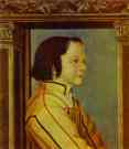 Ambrosius Holbein. Portrait of a Boy with Chestnut Hair.