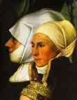 Hans Holbein. Meyer Madonna. Detail.