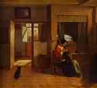 Pieter de Hooch. Motherly Care.