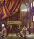 Pieter de Hooch. Burghermeisters' Hall in the Amsterdam City Hall.
