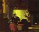 Pieter de Hooch. A Sick Child.