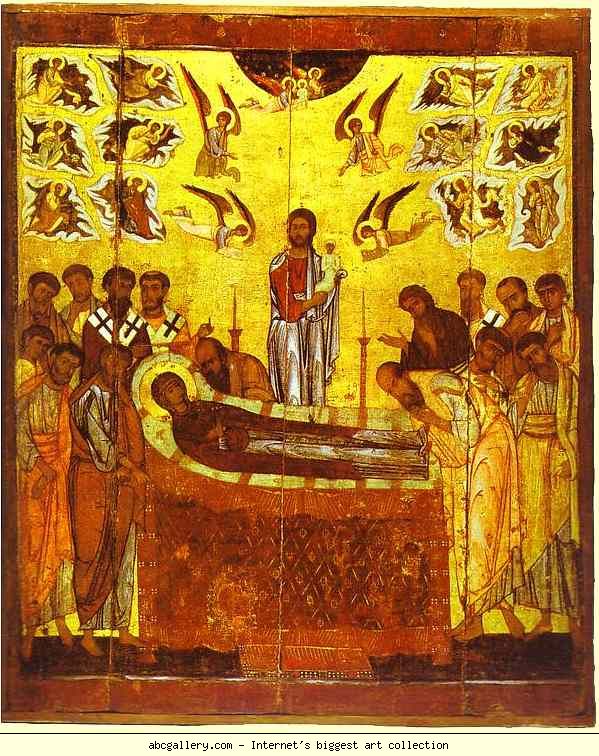 Russian Icon. The Dormition.