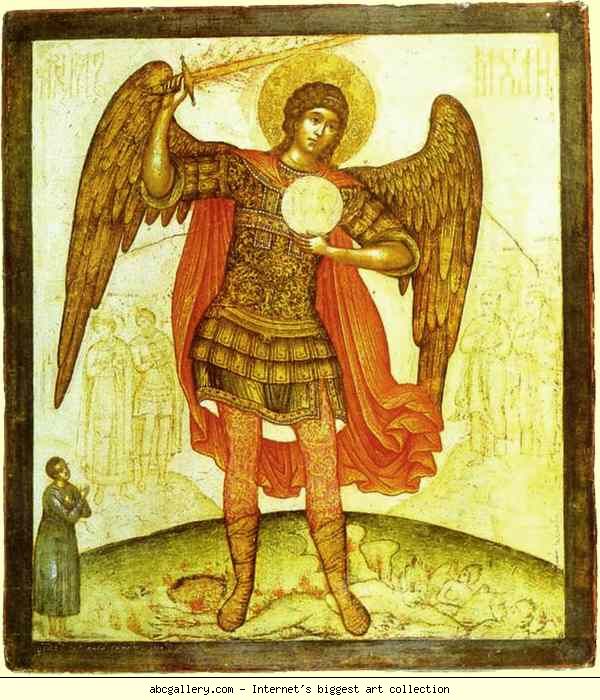 Simon Ushakov. The Archangel Michael Trampling the Devil Underfoot.