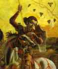 Cosme Tura. St. George and the Dragon. Detail.