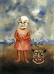 Girl with Death Mask.