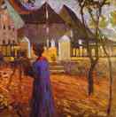 Wassily Kandinsky. Gabriele Münter Painting in Kallmünz.