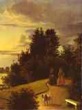 Ivan Khrutsky. View on Yelagin Island in St. Petersburg. Detail.