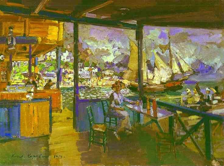 Constantin Korovin. Pier in Gurzuf.