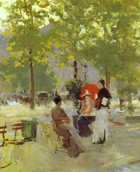 Constantin Korovin. Parisian Cafe.