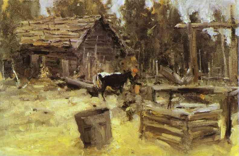 Constantin Korovin. A Courtyard.