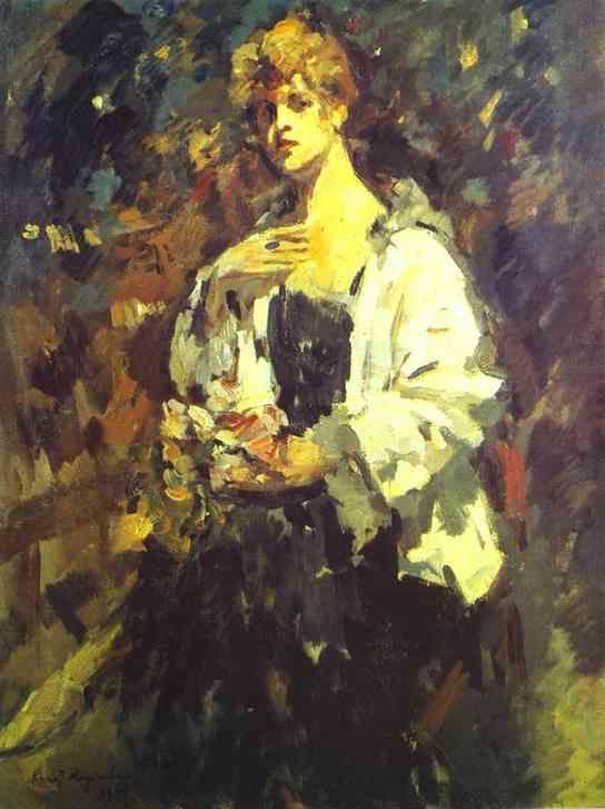 Constantin Korovin. Portrait of Z. Pertseva.