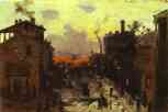 Sunset at the Outskirt of the Town.