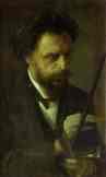 Ivan Kramskoy. Portrait of the Artist Grigory Myasoyedov.