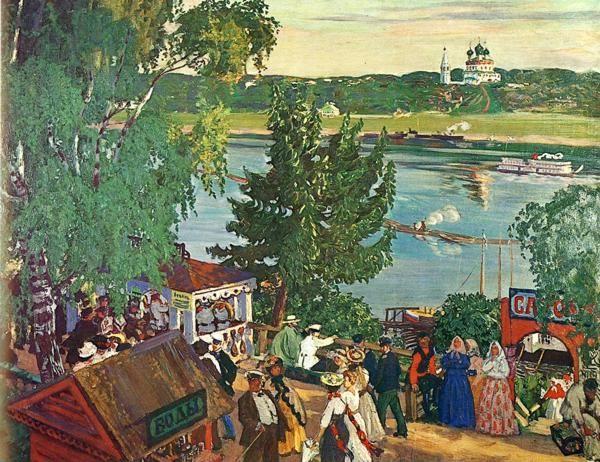 Boris Kustodiyev. Promenade Along the Volga.