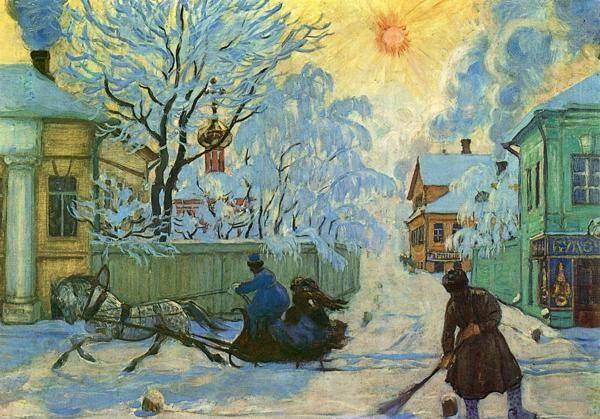 Boris Kustodiyev. Frosty Day.