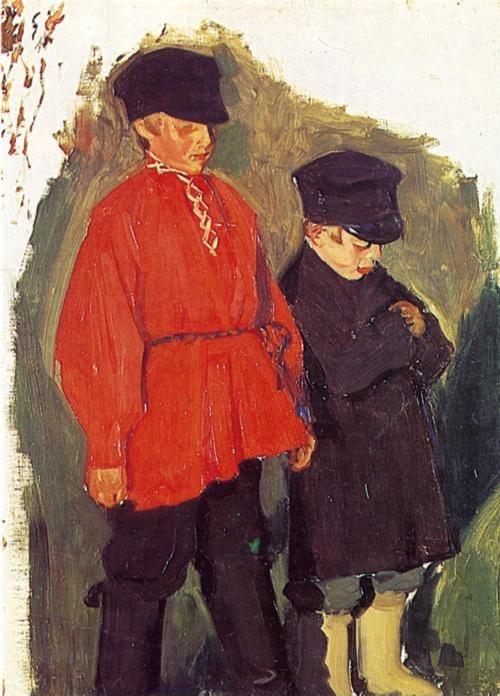 Boris Kustodiyev. Village Boys.