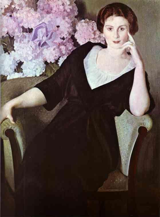 Boris Kustodiyev. Portrait of René Notgaft, neè Kestlin.